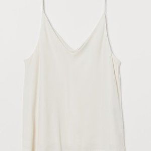 H&M Off-White V-neck Camisole Top